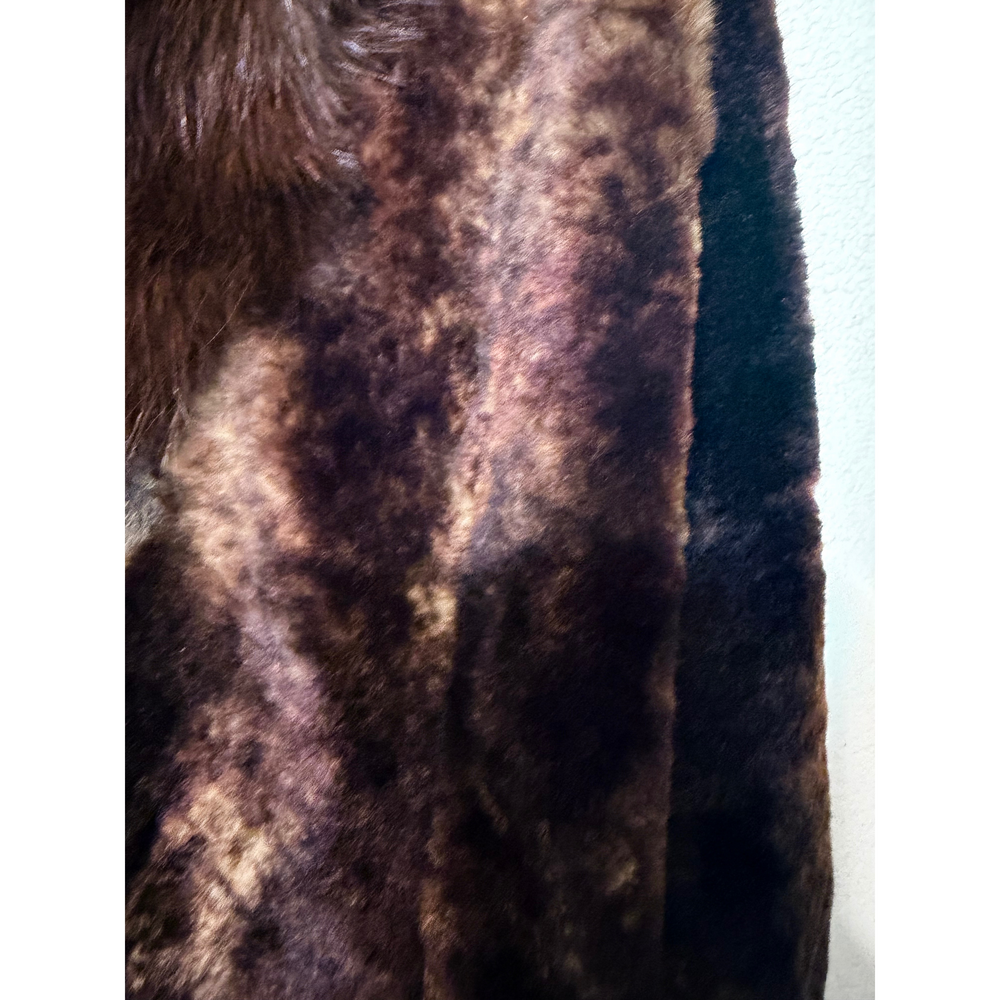 L’Impasse vintage luxury leather and fur jacket in Brown - Picture 5 of 6